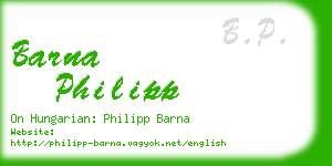 barna philipp business card